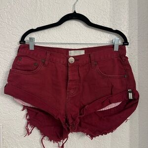 One Teaspoon Red Women's Shorts